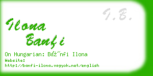 ilona banfi business card